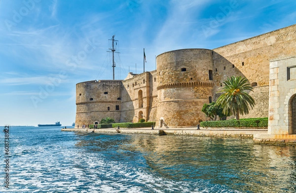 Fototapeta Taranto and its monuments by the sea