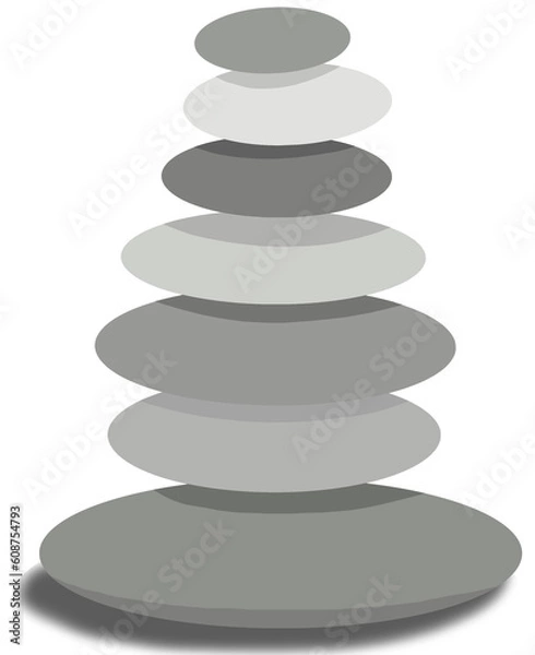 Fototapeta Balanced Stone Tower, file png..