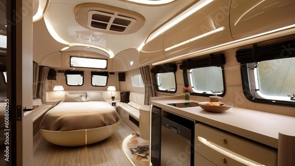 Obraz luxury style caravan interior