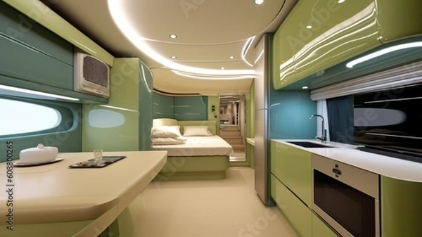 Obraz luxury style caravan interior