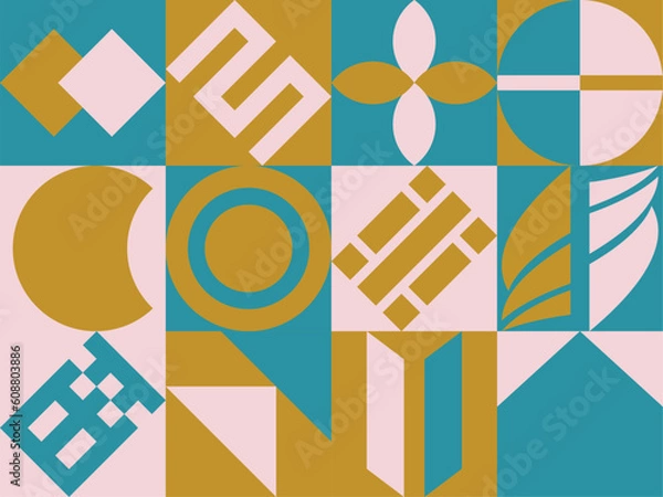 Obraz Creating Design Illustrations of Abstract Vector Generated Shapes and Compositions