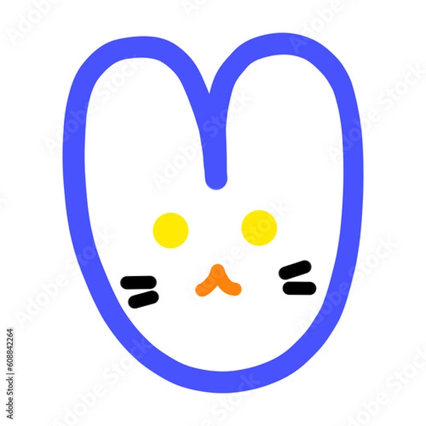 Obraz Cute faces in different shapes