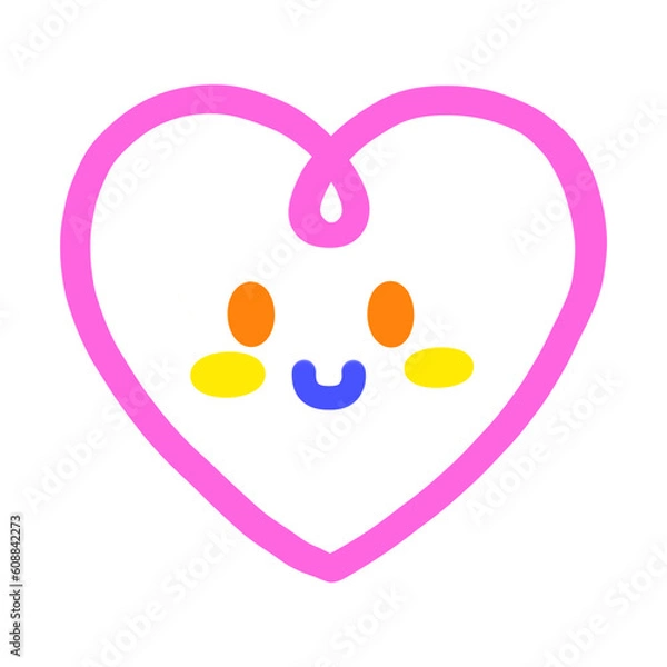 Obraz Cute faces in different shapes