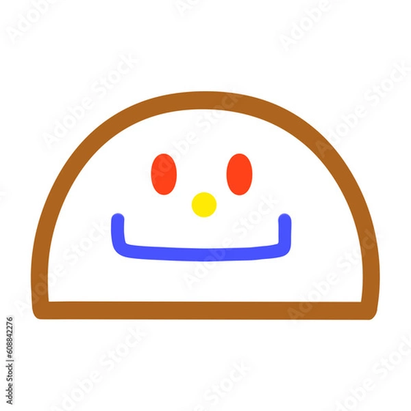 Obraz Cute faces in different shapes