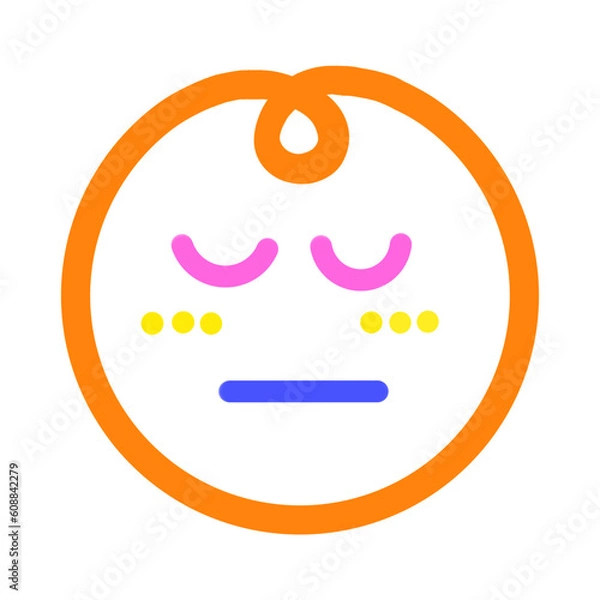 Fototapeta Cute faces in different shapes