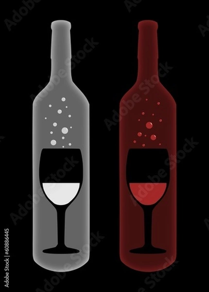 Fototapeta Red & White wine