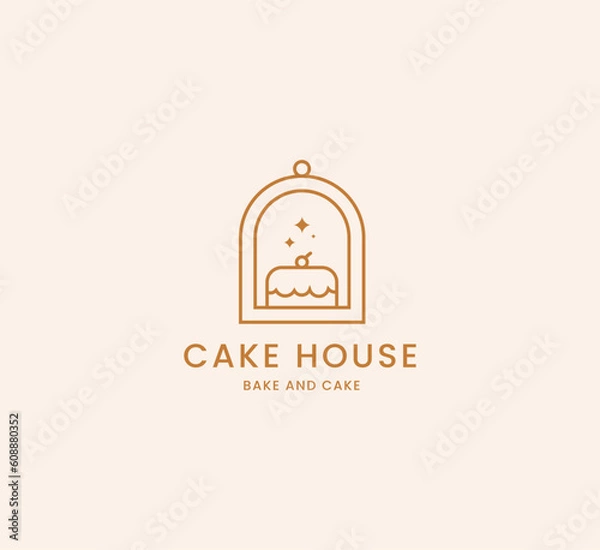 Obraz Simple and elegant homemade bakery logo collection. Hand drawn modern style logos