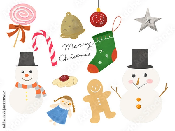 Obraz クリスマスのイラスト