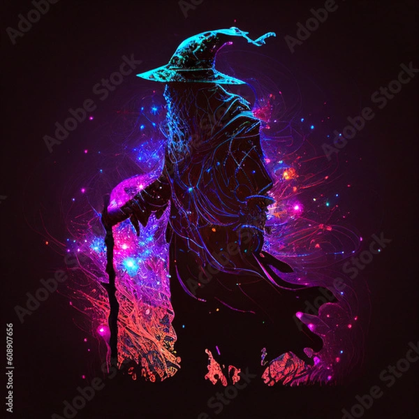 Fototapeta dark wizard generative ai