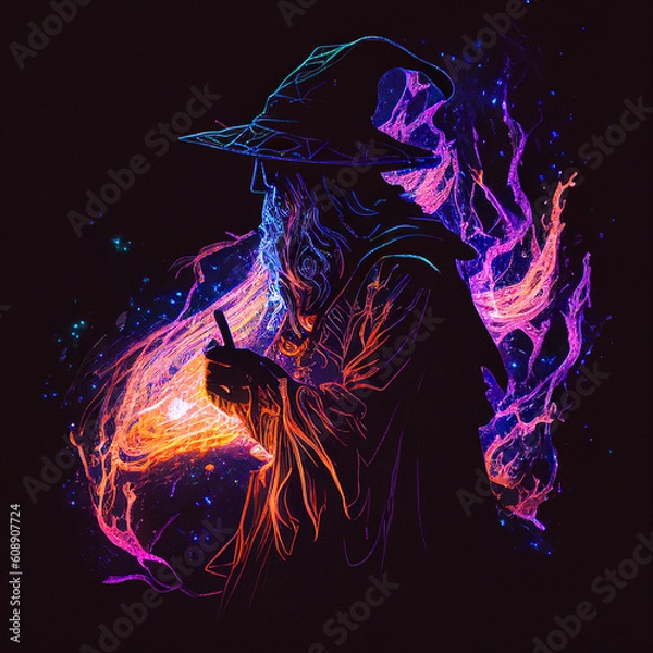 Fototapeta wizard at work generative ai