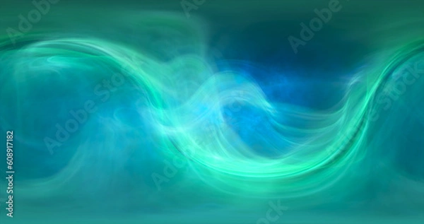 Fototapeta Abstract waves of iridescent glowing energy magical cosmic galactic wind bright abstract background