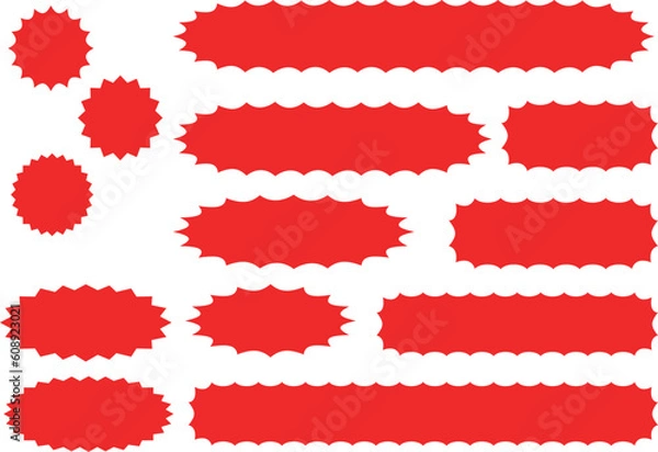 Obraz ギザギザびっくり強調の吹き出しまとめセット