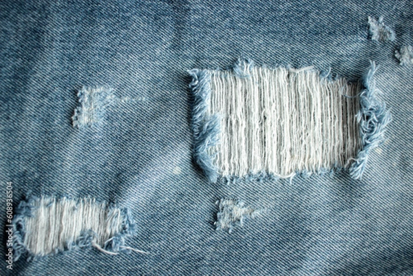 Obraz Jeans background, denim with seam of fashion design