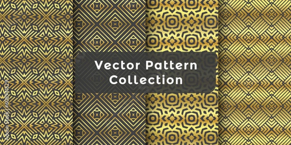 Obraz Abstract geometric easy seamless set creative vector symbols textures