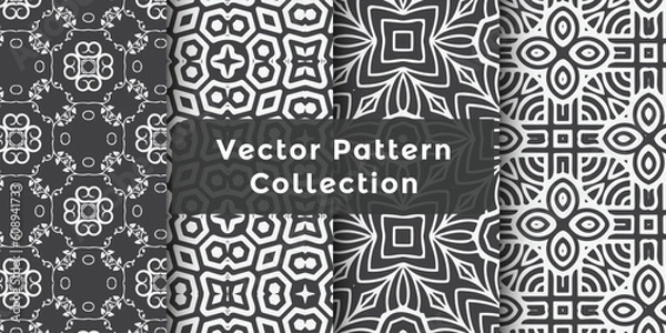 Obraz Abstract geometric easy seamless set creative vector symbols textures