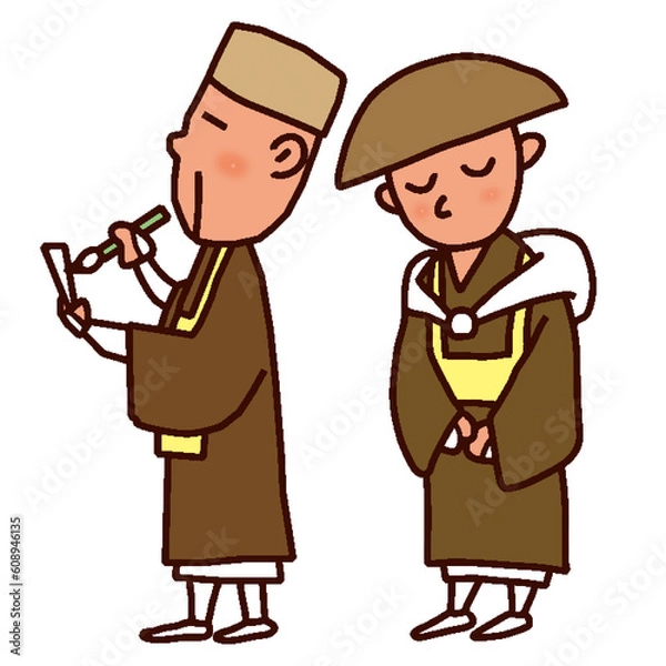 Fototapeta 松尾芭蕉と河合曾良