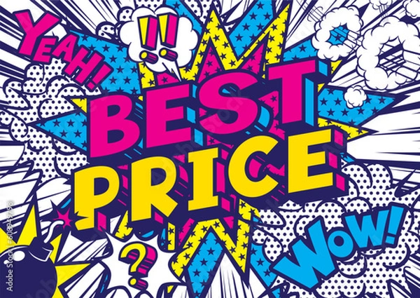 Fototapeta 販売促進の英文POPデザイン素材