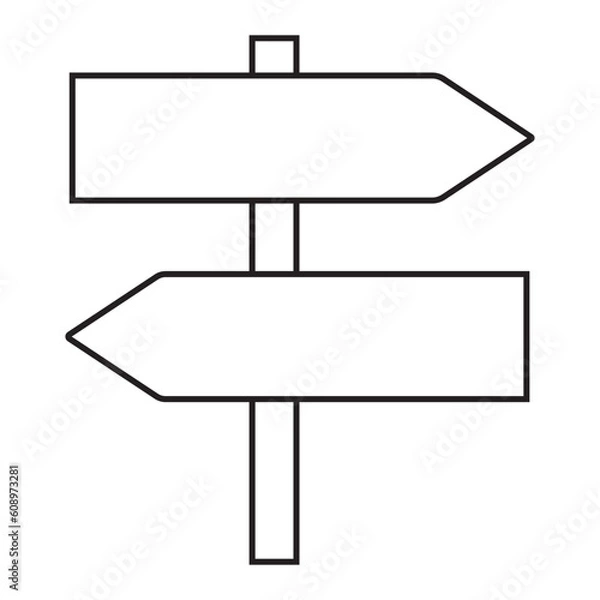 Obraz blank sign isolated on white