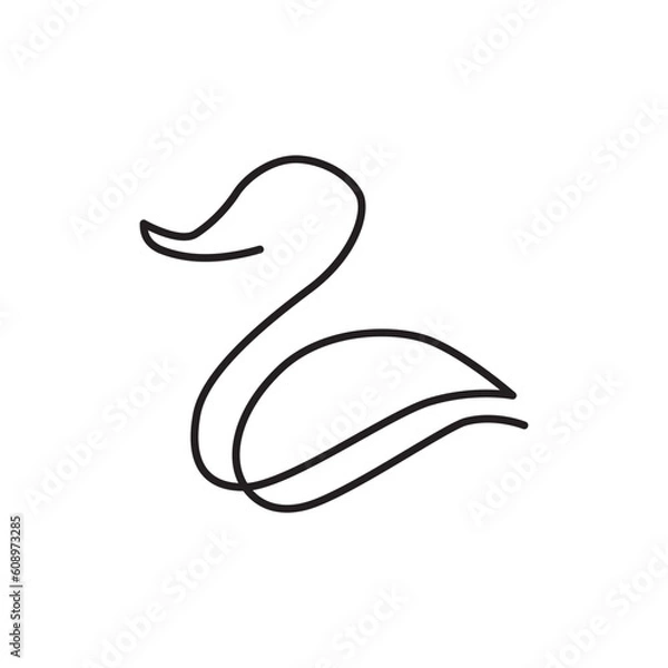 Obraz black and white swan