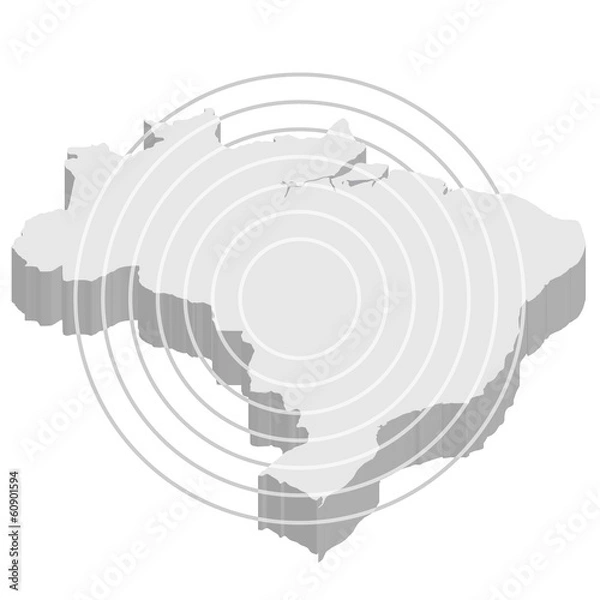 Fototapeta ブラジル地図　ブラジル　通信