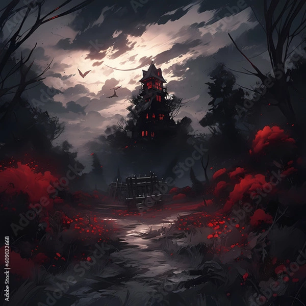 Obraz Scary Anime Landscape