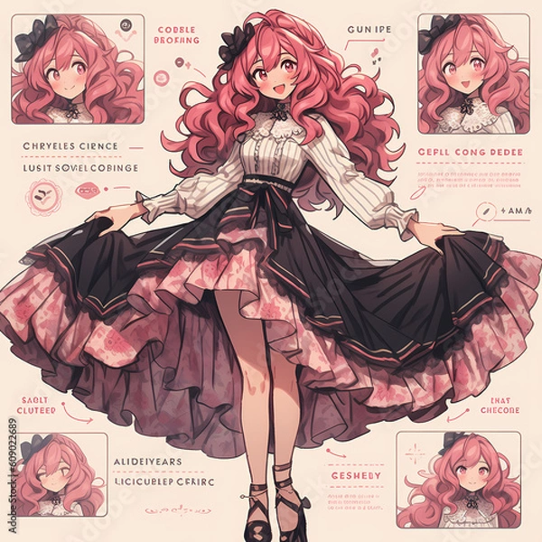 Obraz Anime Character Sheet