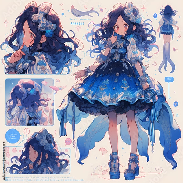 Obraz Anime Character Sheet