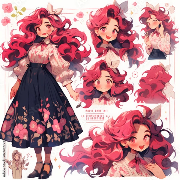 Obraz Anime Character Sheet