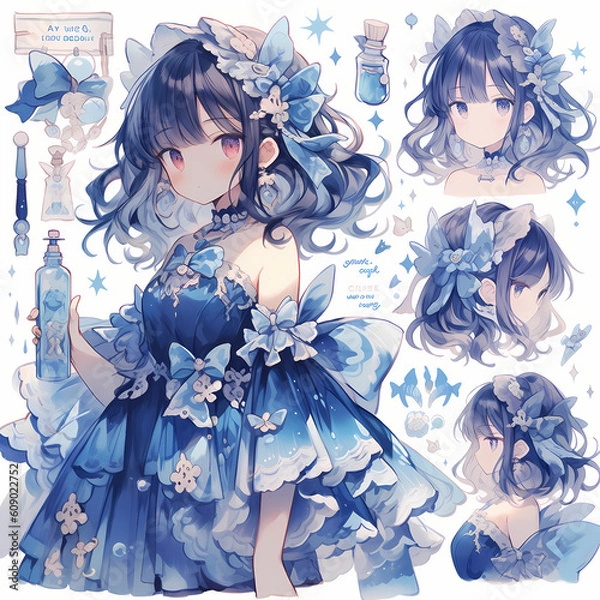 Obraz Anime Character Sheet