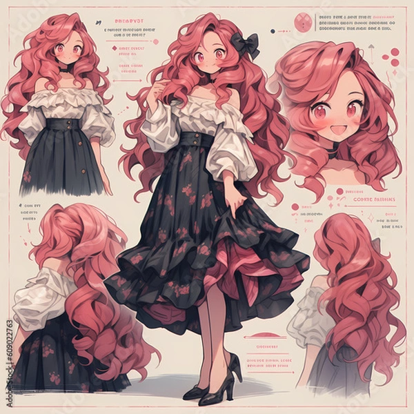 Obraz Anime Character Sheet