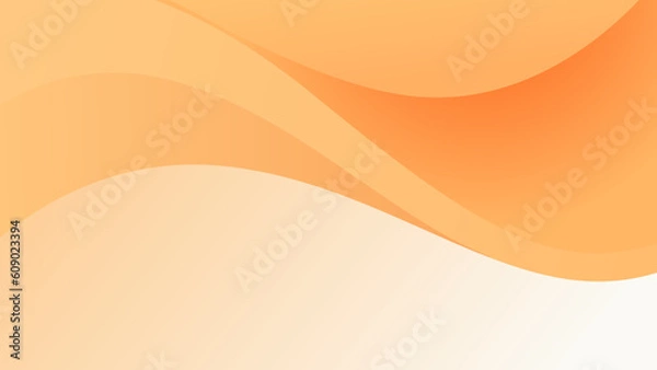 Fototapeta Abstract gradient orange background with wave	
