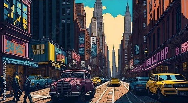 Obraz street at night