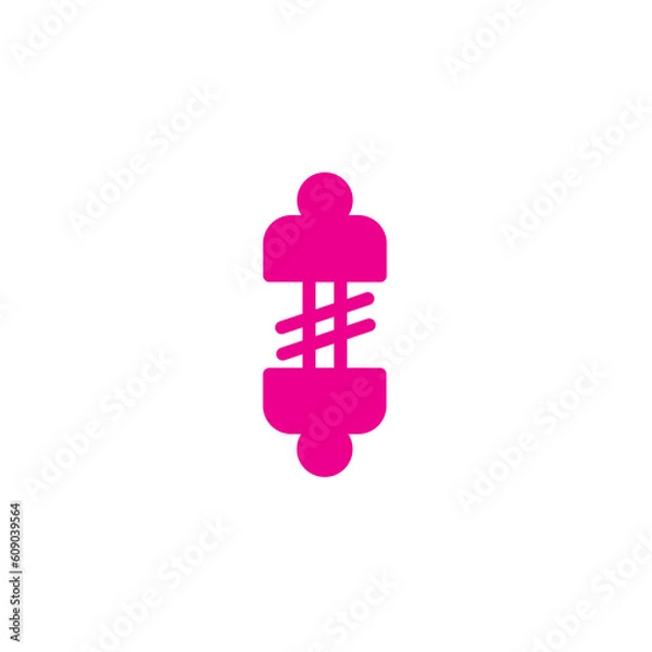 Fototapeta Spark Plug Engine Solid Icon