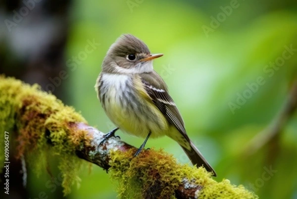Obraz Acadian Flycatcher bird in the natural environment Generative AI