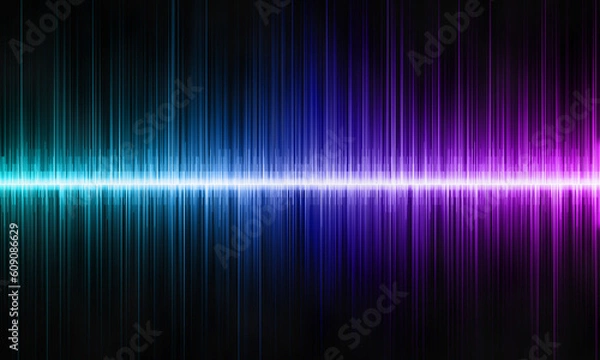 Obraz Blue digital sound wave background,