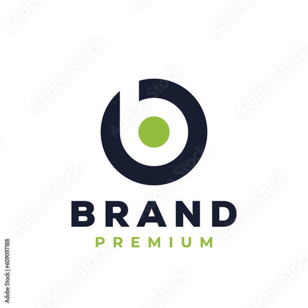 Obraz letter d p b initial logo concept hexagon