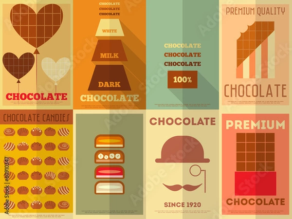 Obraz Retro Chocolate posters collection