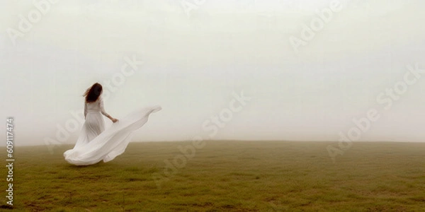Fototapeta Walking and running outdoor - Generative AI
