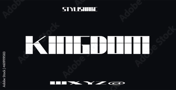 Fototapeta kingdom Abstract Fashion Best font alphabet. Minimal modern urban fonts for logo, brand, fashion, Heading etc. Typography typeface uppercase lowercase and number. vector illustration full Premium look