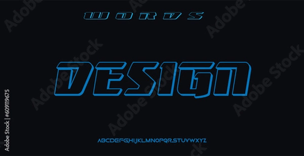 Fototapeta Design Abstract Fashion Best font alphabet. Minimal modern urban fonts for logo, brand, fashion, Heading etc. Typography typeface uppercase lowercase and number. vector illustration full Premium look