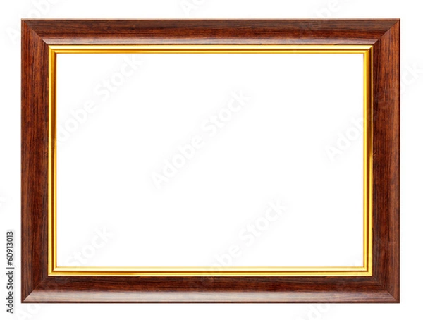 Obraz Wooden picture frame isolated on white