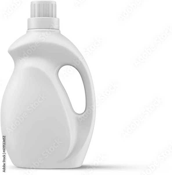 Fototapeta Liquid Laundry Detergent Bottles White Isolated 3D Rendering