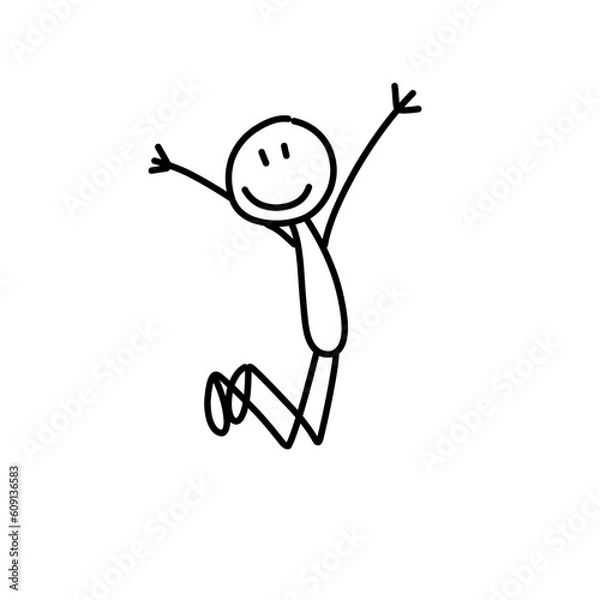Fototapeta stickman Vector silhouette