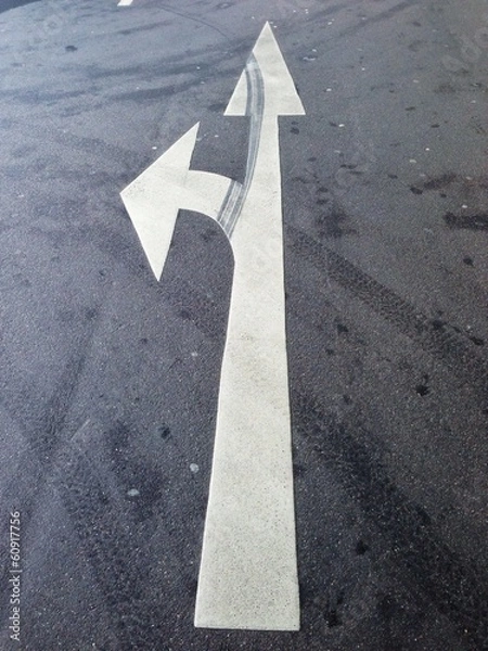 Obraz geradeaus oder links