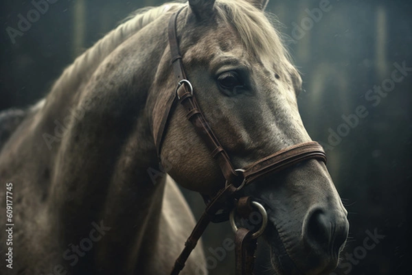 Fototapeta portrait of a horse. Generative AI