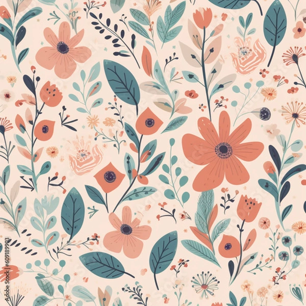Obraz Rustic Flower Pattern
