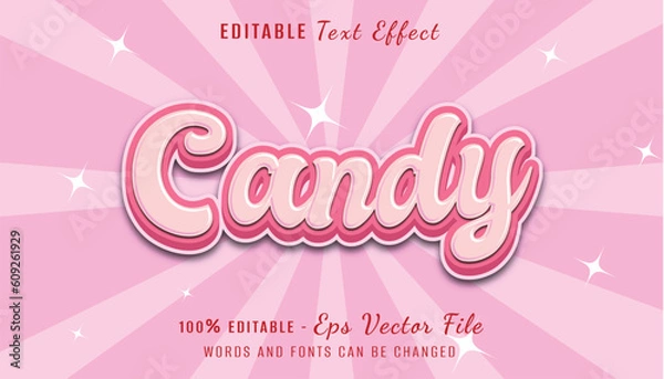Obraz candy pink color 3d text effect design