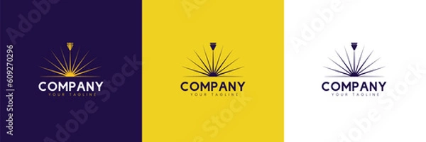 Obraz Laser Logo Set, with Radiance Concept. Suitable for Laser and Cutting Machine Companies.