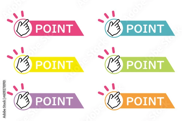 Fototapeta イラスト素材：ポイント,重要,チェック,注目,注意,付箋