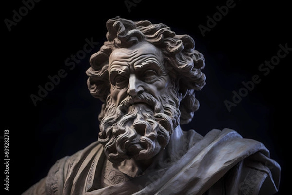 Fototapeta Democritus, Ancient Greek pre-Socratic philosopher. Generative AI.
